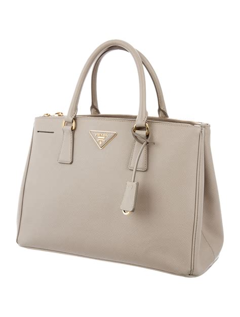 prada saffiano greca medium double zip galleria tote bag